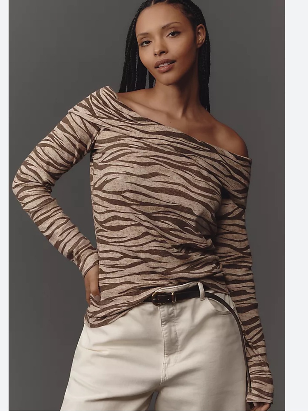 Anthropologie Pilcro Off-The-Shoulder Long-Sleeve Top‎